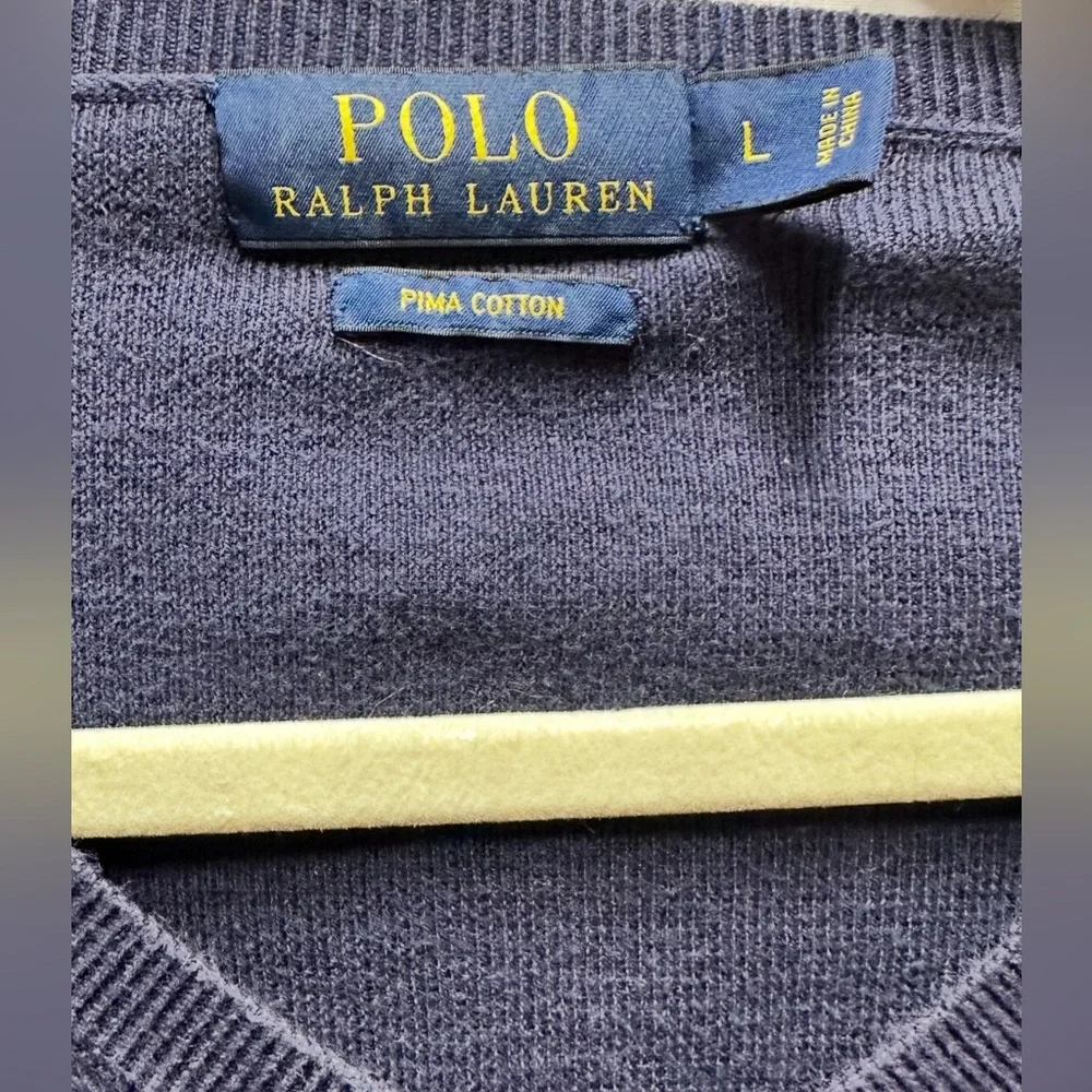 Polo Ralph Lauren Pima cotton vneck sweater men’s‎ size Large
